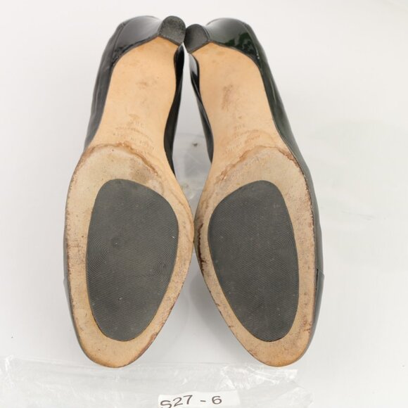 VTG Anyi Lu Womens Pump Size 38.5 8.5 Black Leather Kitten Heel Dress Shoe Comfy - Picture 8 of 12